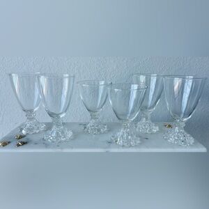 Beautiful & Timeless Vintage Berwick Boopie‎ Clear Juice 
/Wine Glasses:3-4 ozs.